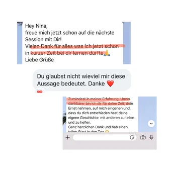 WhatsApp-Nachricht einer Teilnehmerin